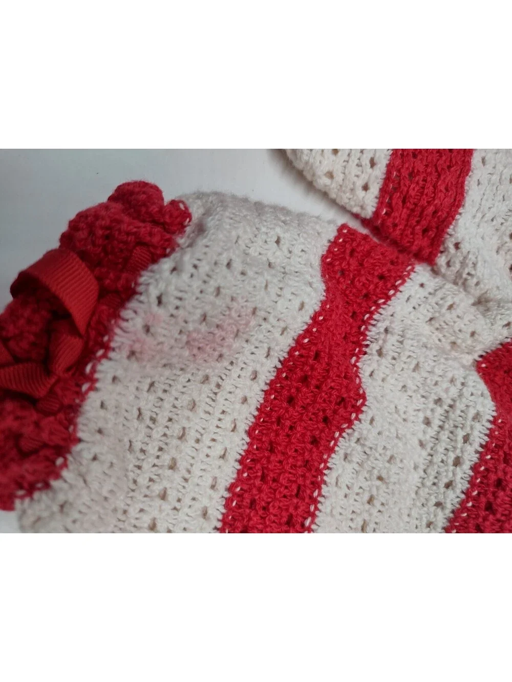 Vintage Handmade Crochet Lot Potholders Doll Clothes Doily Granny Cottagecore